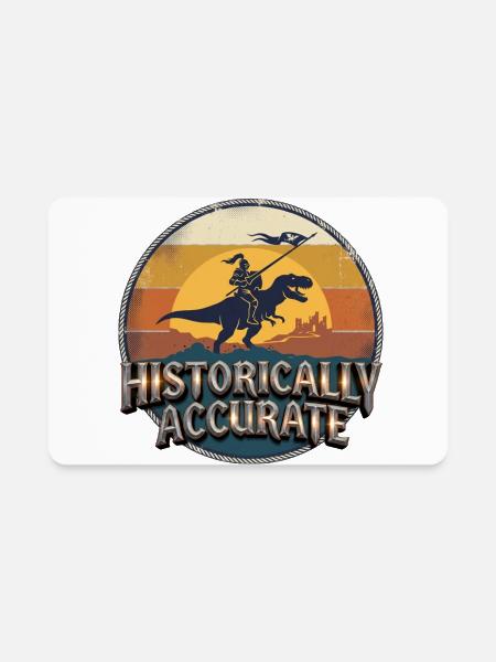 Knight on Dino at Sunset - Rectangle Magnet - white