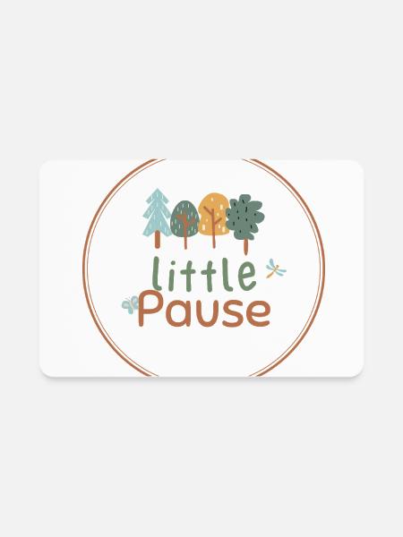 Petite pause | Forêt mignonne Arbres Nature Bohème Minimum - Magnet rectangulaire - blanc - Devant