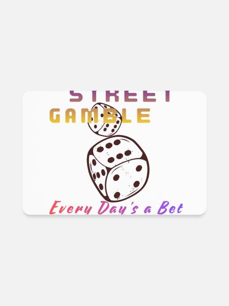 STREET_GAMBLE -Dice - Rectangle Magnet - white