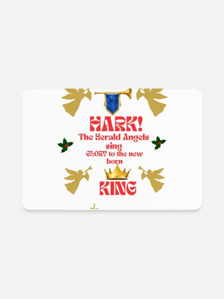 Christmas collection Hark the Heral angels sing 🎶 - Rectangle Magnet - white - Front