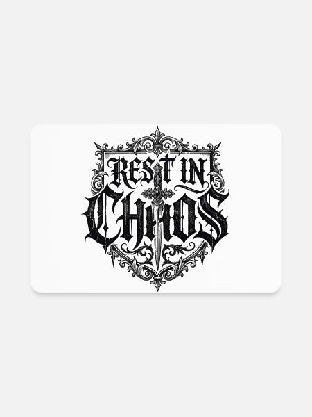 Ornate Gothic Crest Logo - Rectangle Magnet - white - Front