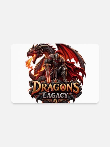 Dragon’s Legacy – Epic Dragon Warrior - Rectangle Magnet - white - Front