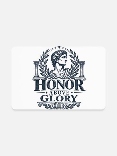 Honor Above Glory Emblem - Rectangle Magnet - white - Front