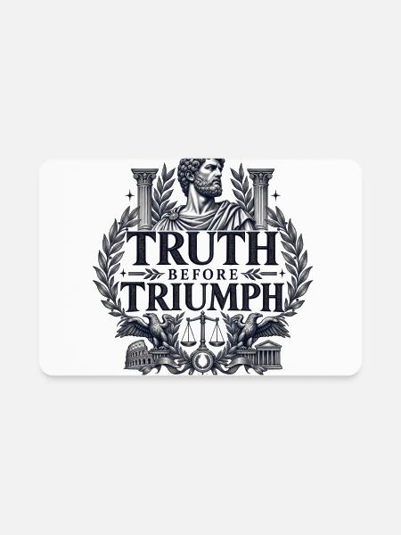 Truth Before Triumph - Rectangle Magnet - white - Front