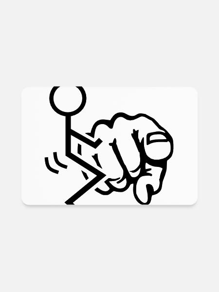 Fuck You - Rectangle Magnet - white - Front