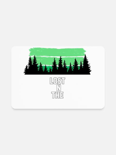 Lost in The Wood - Rectangle Magnet - white - Front
