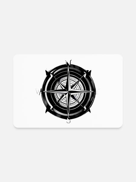 wind rose - Rectangle Magnet - white - Front