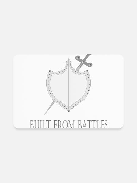 Battleborn Shield Emblem - Rectangle Magnet - white - Front