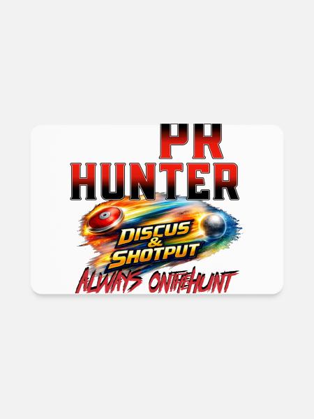 PR Hunter Thrower Track and Field - Rectangle Magnet - white - Front
