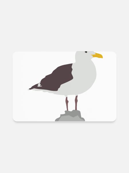Sentinelle du Rocher de la Mouette - Magnet rectangulaire - blanc - Devant