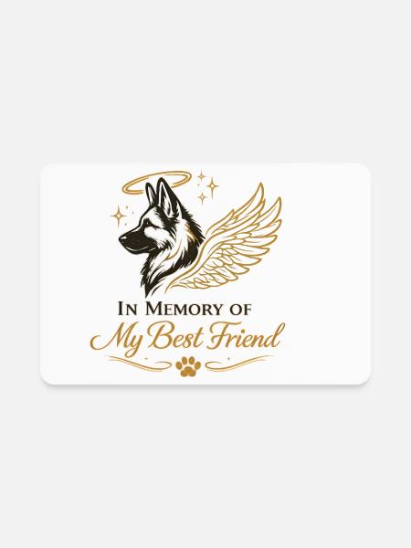 In Memory Of My Best Friend German Shepherd Angel  - Rectangle Magnet - white - Front