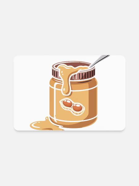 Cute Peanut Butter and Jelly Matching Friend - Rectangle Magnet - white - Front