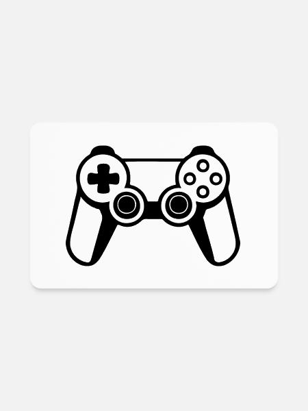 Controller Gaming Console - Rectangle Magnet - white - Front