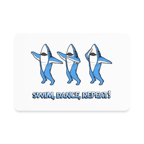 Dancing Sharks - Swim, Dance, Repeat - Rectangle Magnet