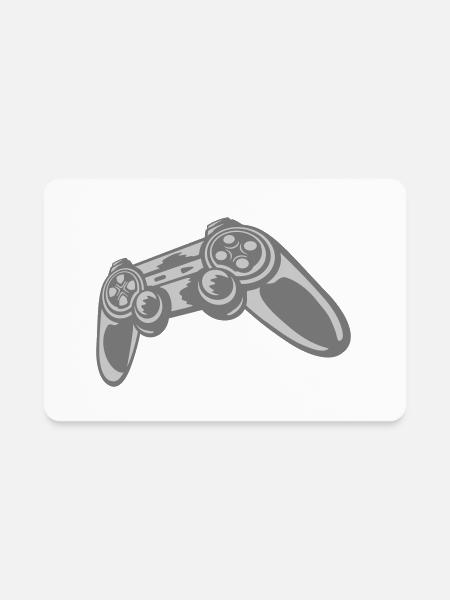 gamer console retro controller - Rectangle Magnet - white - Front