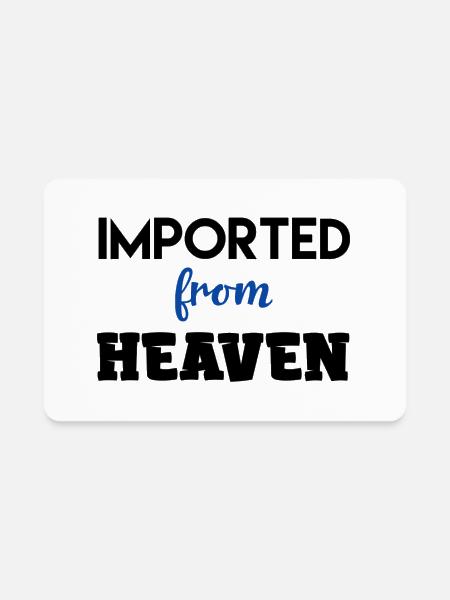Imported From Heaven stars - Rectangle Magnet - white - Front