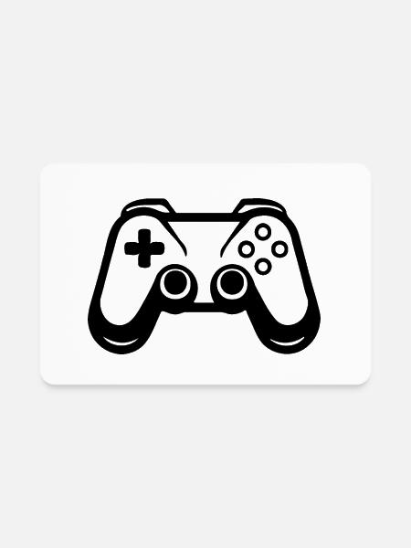 Controller Gaming Console - Rectangle Magnet - white - Front