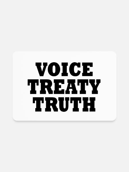 Voice treaty truth - Rectangle Magnet - white - Front