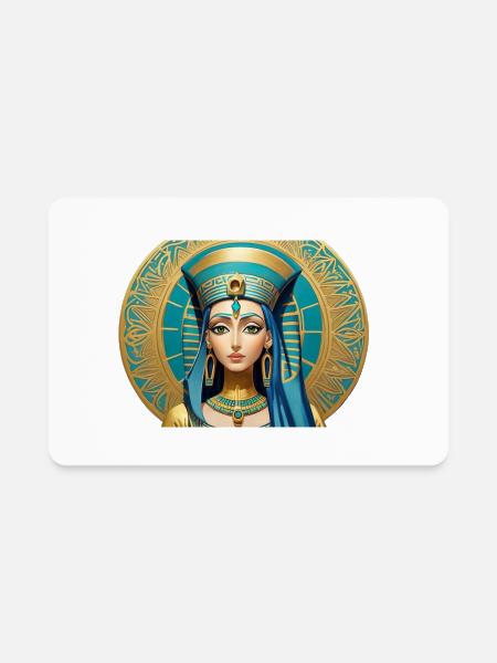 Egyptian Queen Portrait - Rectangle Magnet - white - Front