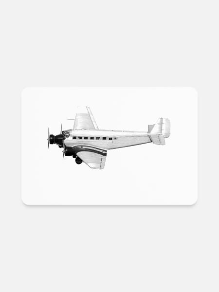 Junkers Ju 52 transport aircraft - Rectangle Magnet - white - Front