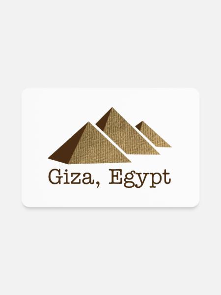 Pyramids of Giza - Rectangle Magnet - white - Front