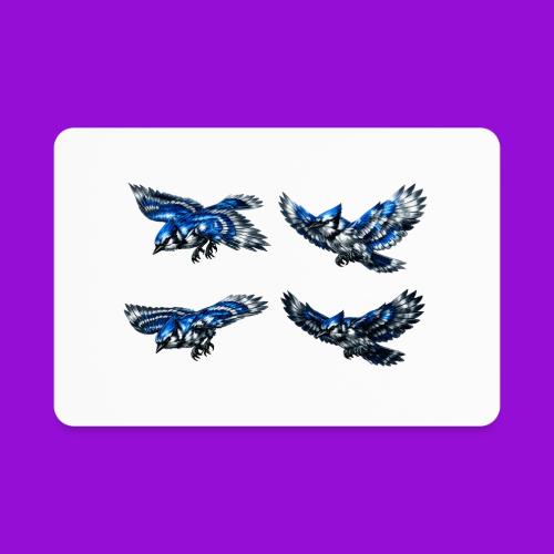 Silver Blue Jay Flight Stages - Rectangle Magnet
