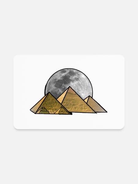 The pyramids of Egypt - Rectangle Magnet - white - Front