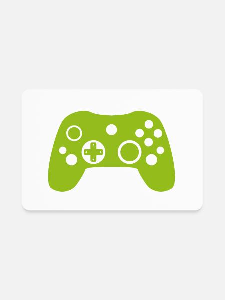 Gambling Gamer Nerd Game Console Level - Rectangle Magnet - white - Front