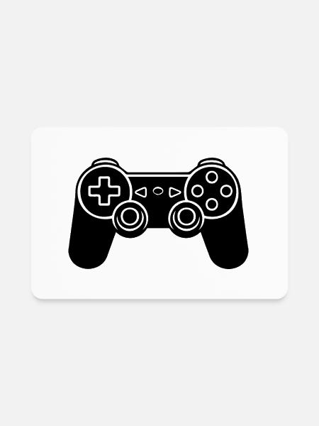 Controller Gaming Console - Rectangle Magnet - white - Front