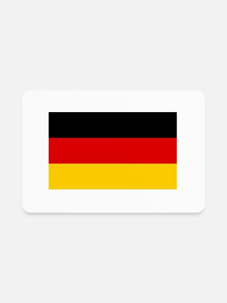 Flag Of Germany - Rectangle Magnet - white - Front