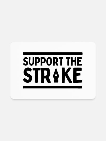 Support The Wga Writers Strike - Rectangle Magnet - white - Front