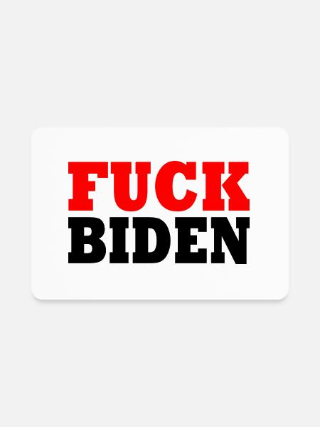 Fuck biden - Rectangle Magnet - white - Front