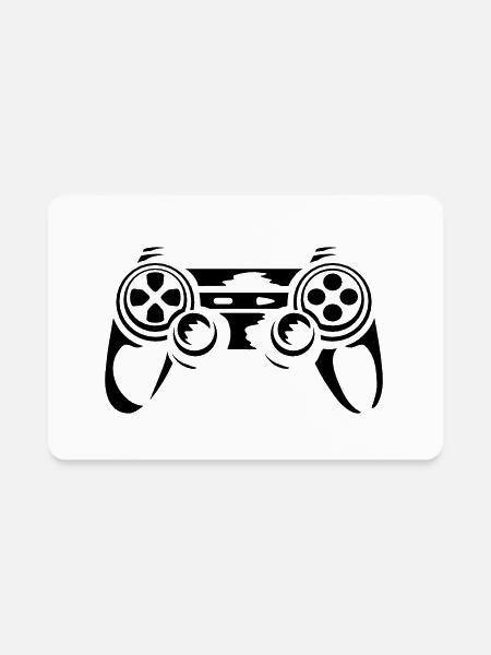 controller retro console gamer - Rectangle Magnet - white - Front