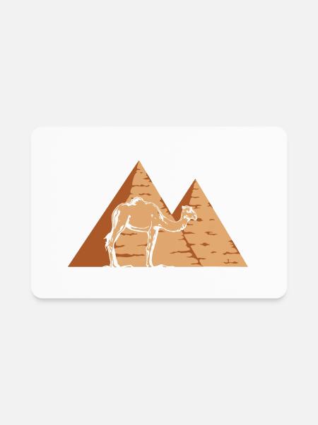 Egyptian Pyramids - Rectangle Magnet - white - Front