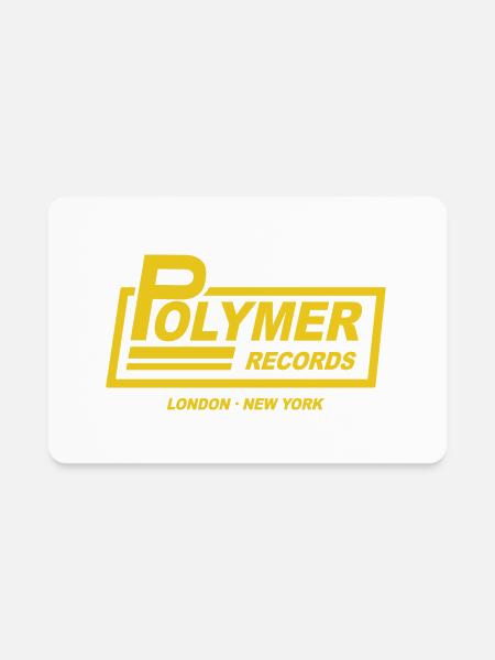 Polymer Records - Rectangle Magnet - white - Front