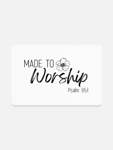 Made To Worship Digital - Rectangle Magnet - white - Front