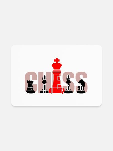 CHESS - Rectangle Magnet - white - Front