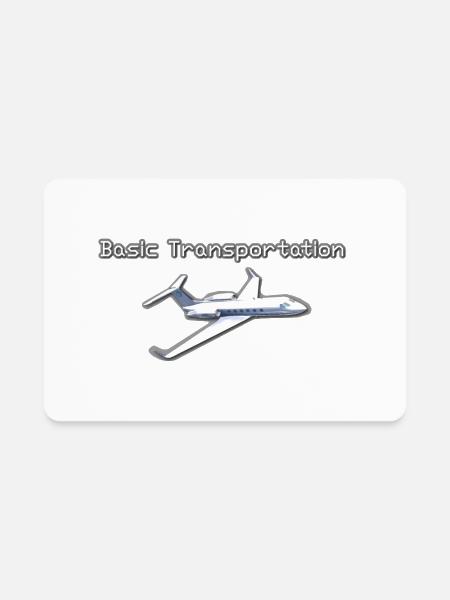 Basic Transportation - Rectangle Magnet - white - Front