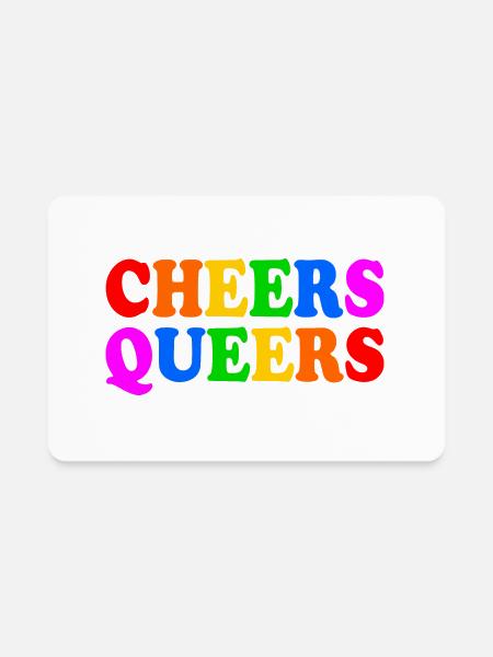 Cheers queers - Rectangle Magnet - white - Front