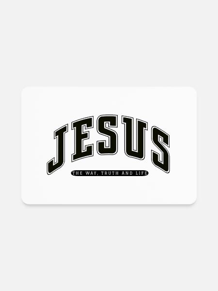 Jesus the way, truth and life - Rectangle Magnet - white - Front
