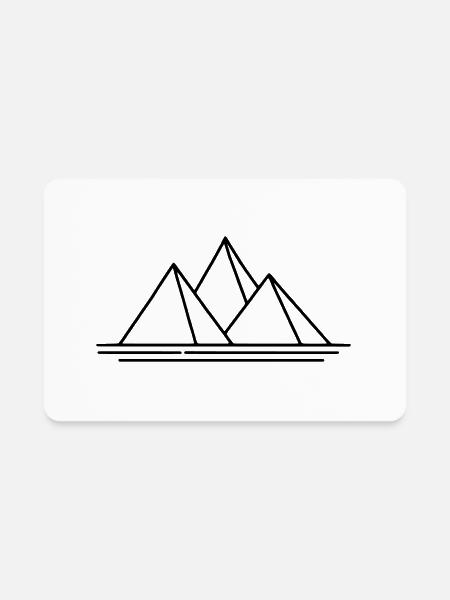 Pyramid - Rectangle Magnet - white - Front