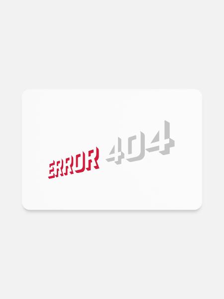 Error 404 nerd computer - Rectangle Magnet - white - Front