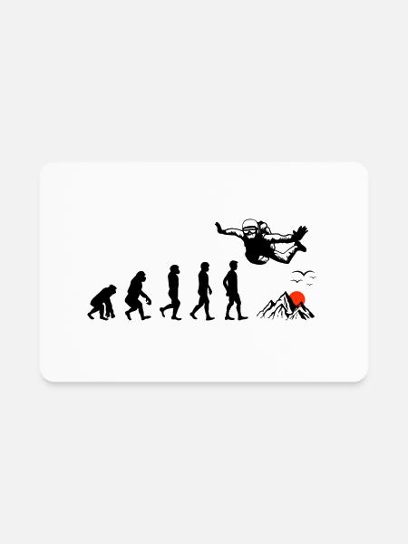 Skydiving Parachute Skydive Skydiver Evolution - Rectangle Magnet - white - Front