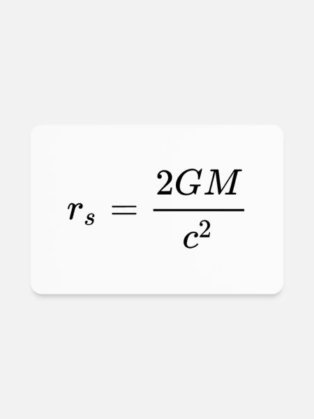 Schwarzschild Radius General Relativity - Rectangle Magnet - white - Front