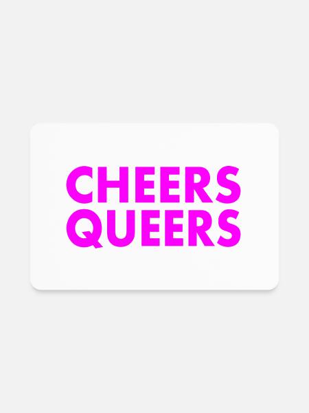 Cheers queers - Rectangle Magnet - white - Front