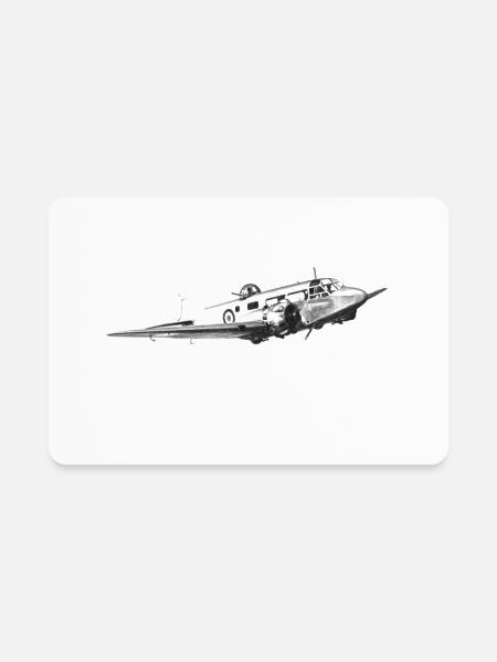 Airspeed Envoy Transport aircraft - Rectangle Magnet - white - Front