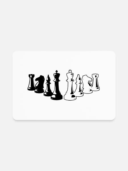 Chess chess players chess pieces - Rectangle Magnet - white - Front