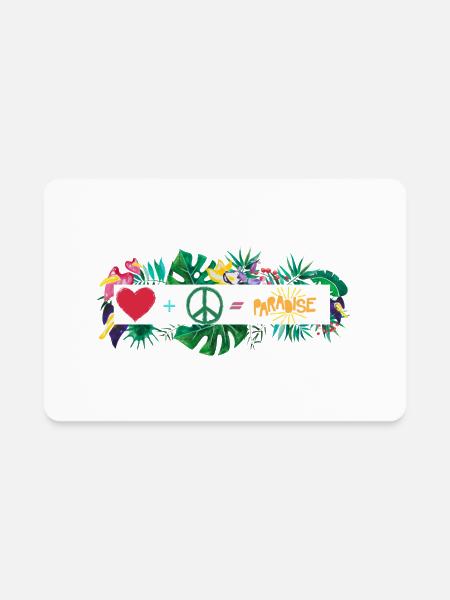 Heaven is love and peace - Rectangle Magnet - white - Front