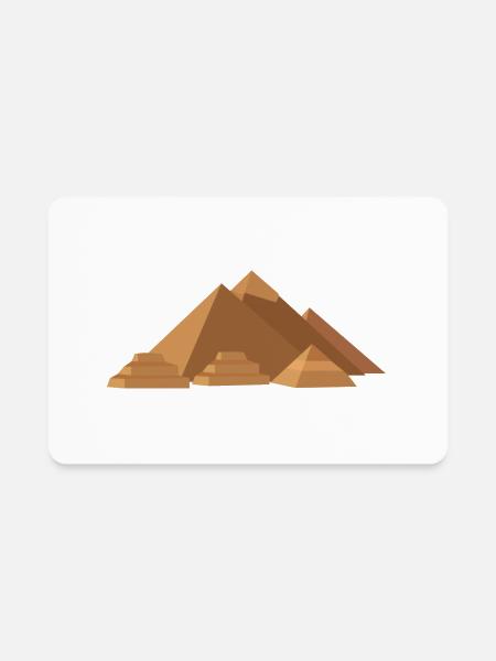 The Great Giza Pyramids - Rectangle Magnet - white - Front