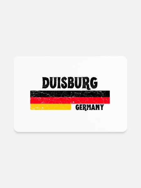 Duisburg Germany - Rectangle Magnet - white - Front